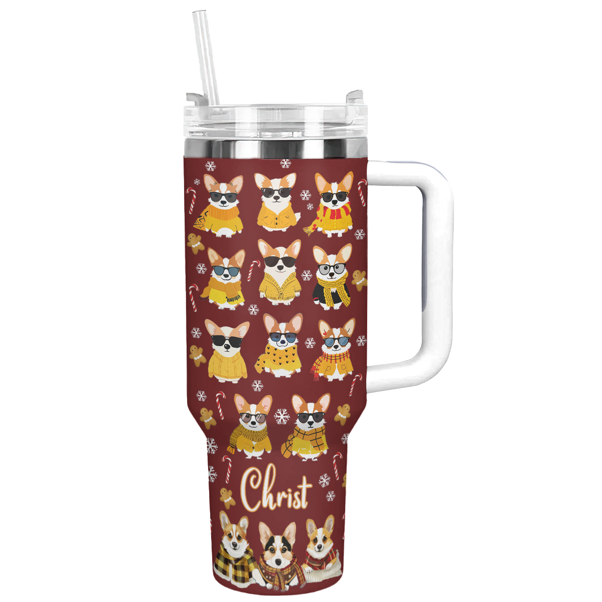 Cozy Yellow Corgi Christmas Custom Stanley Cup 40 oz 30 oz Tumbler With HandleTVC2301501