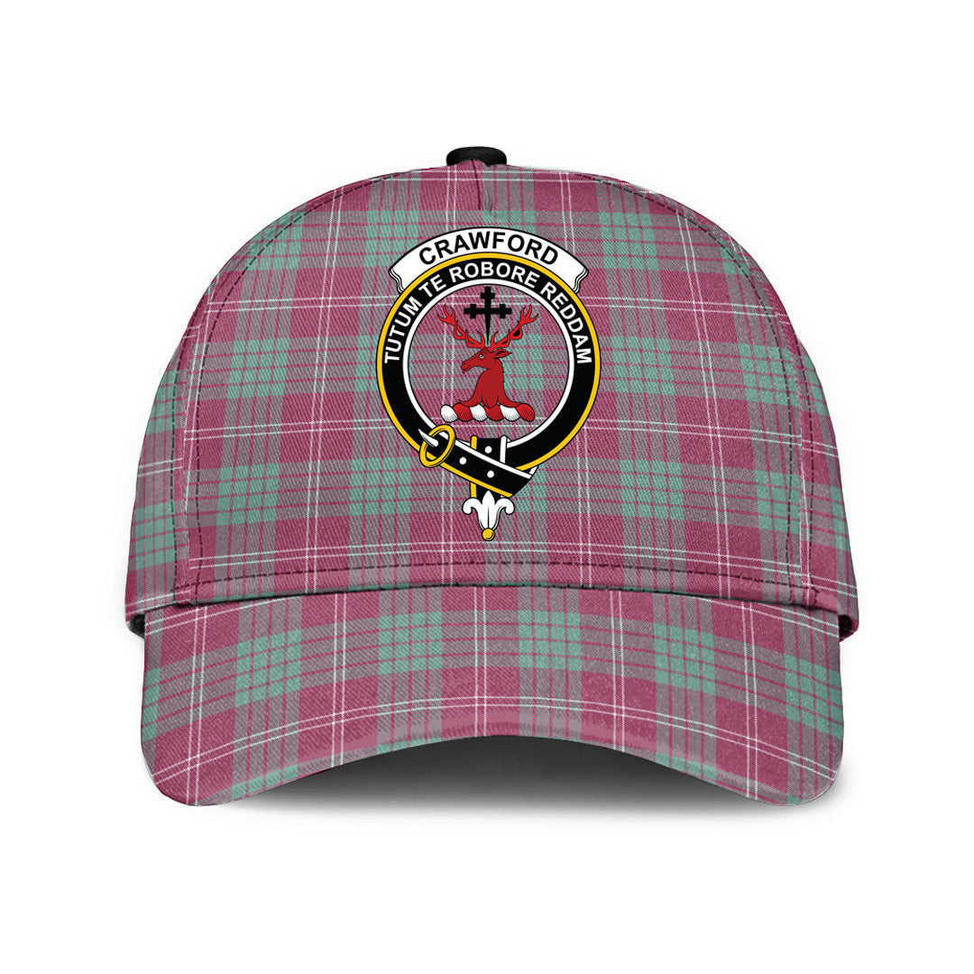 Crawford Ancient Tartan Baseball Cap, Tartan Plaid Cap with Family Crest K23 Trucker Hats Custom Hats Gifts For Men & Women