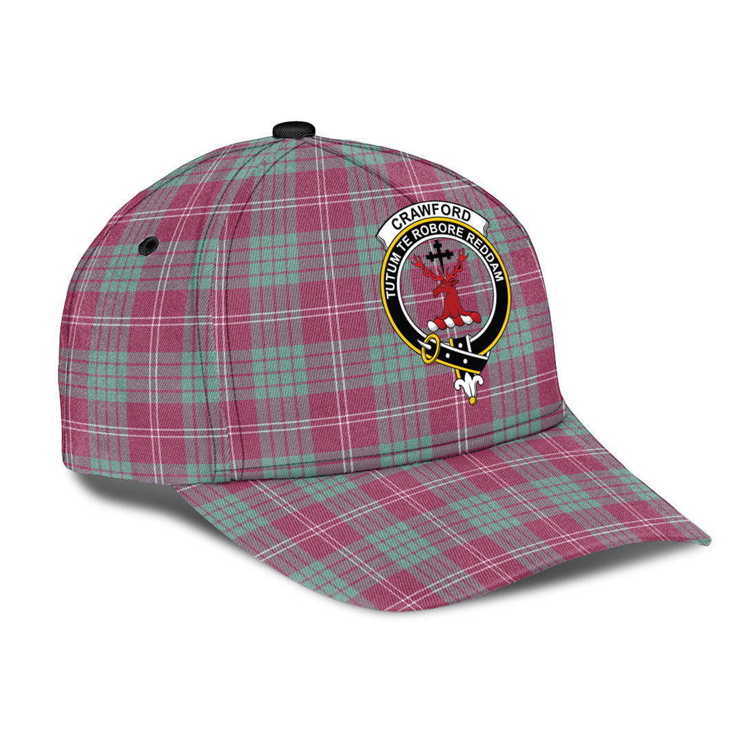 Crawford Ancient Tartan Baseball Cap, Tartan Plaid Cap with Family Crest K23 Trucker Hats Custom Hats Gifts For Men & Women