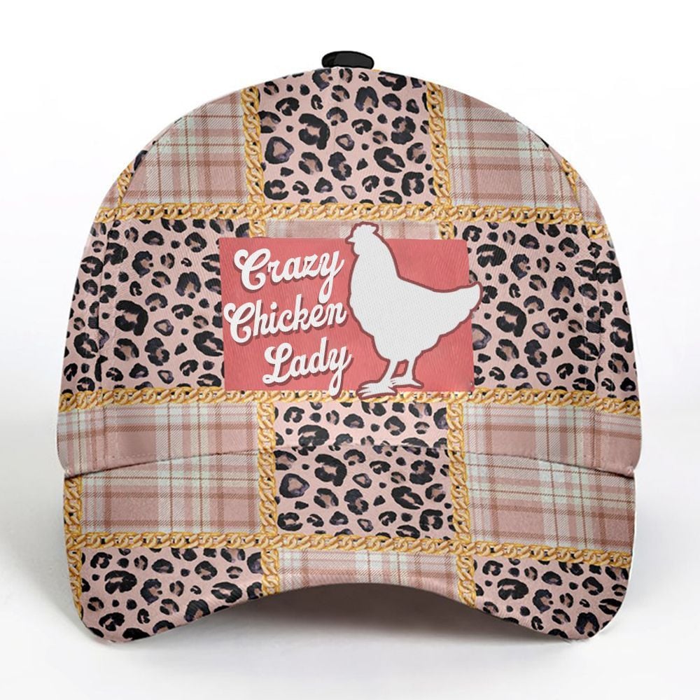 Crazy Chicken Lady Hat Womens Chicken Hat Unique Funny Gift For Her Trucker Hats Custom Hats Gifts For Men & Women