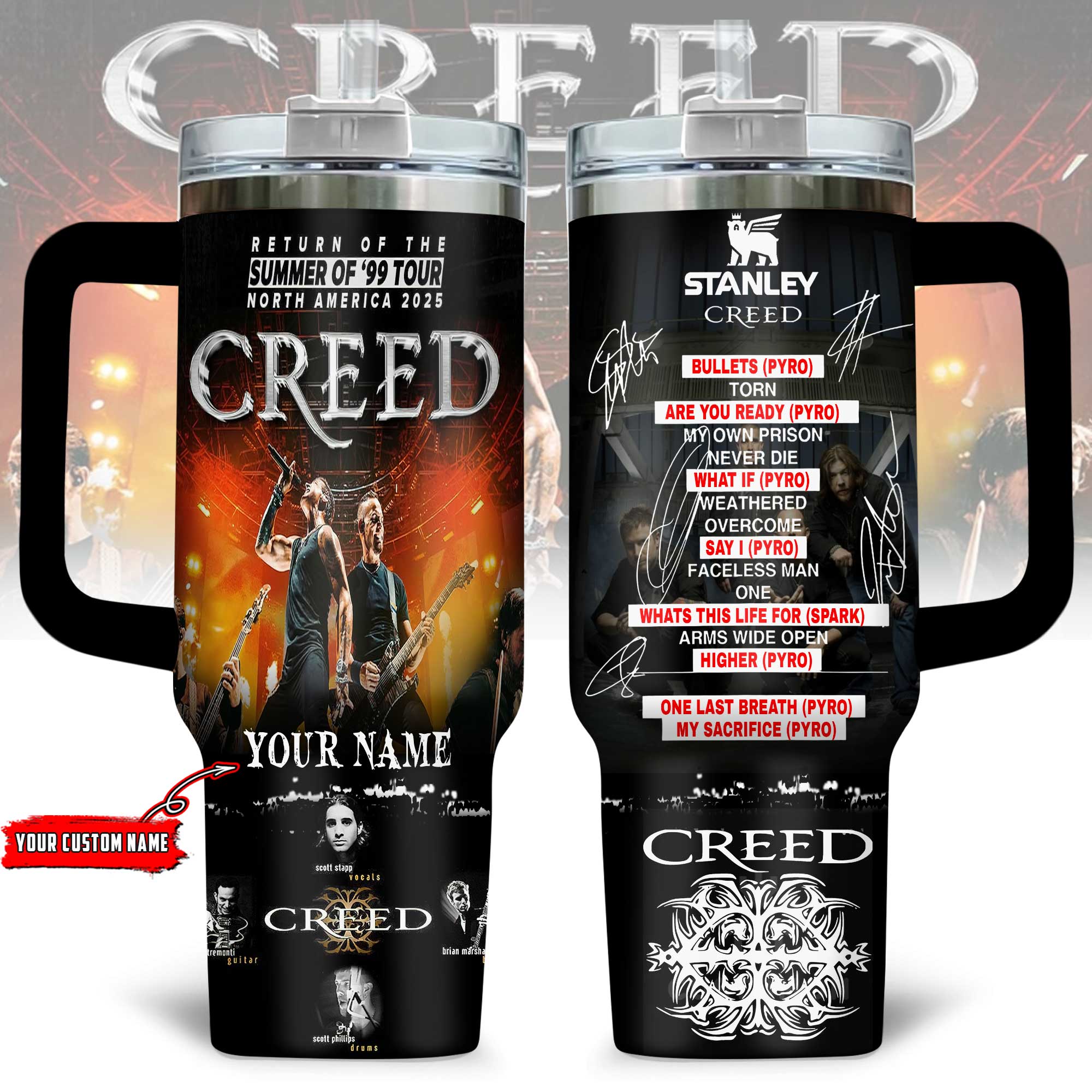 Creed Band Music Custom Stanley Cup 40 oz 30 oz Tumbler With HandleTVC230193