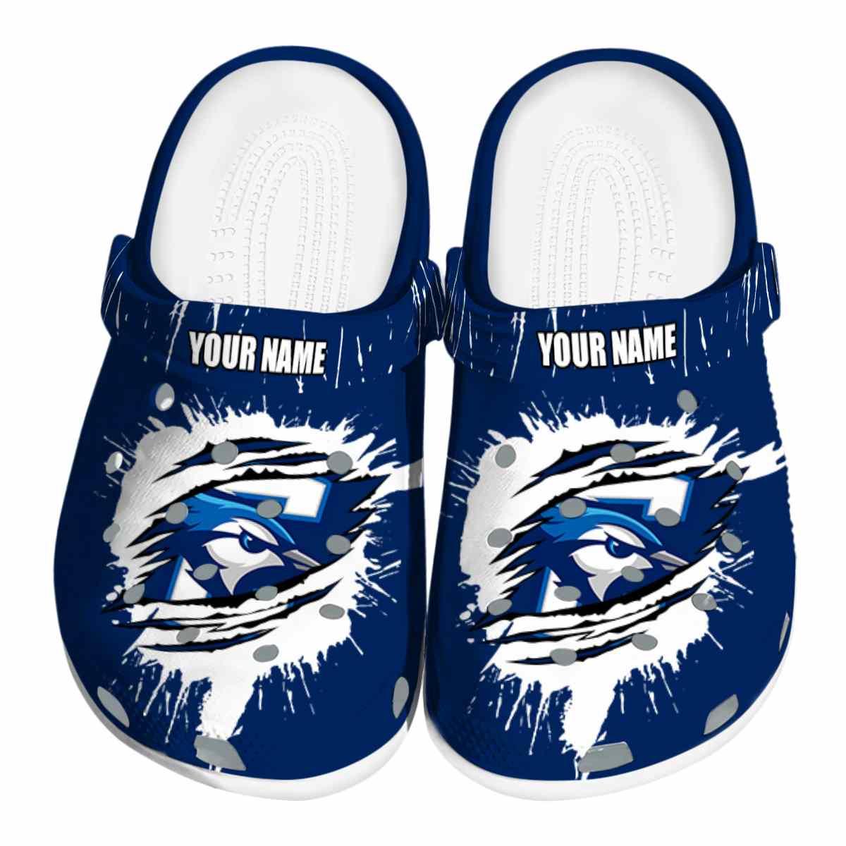 Creighton Bluejays NCAA Sport Crocs Crocband Clogs Shoes Comfortable For Men Women and Kids