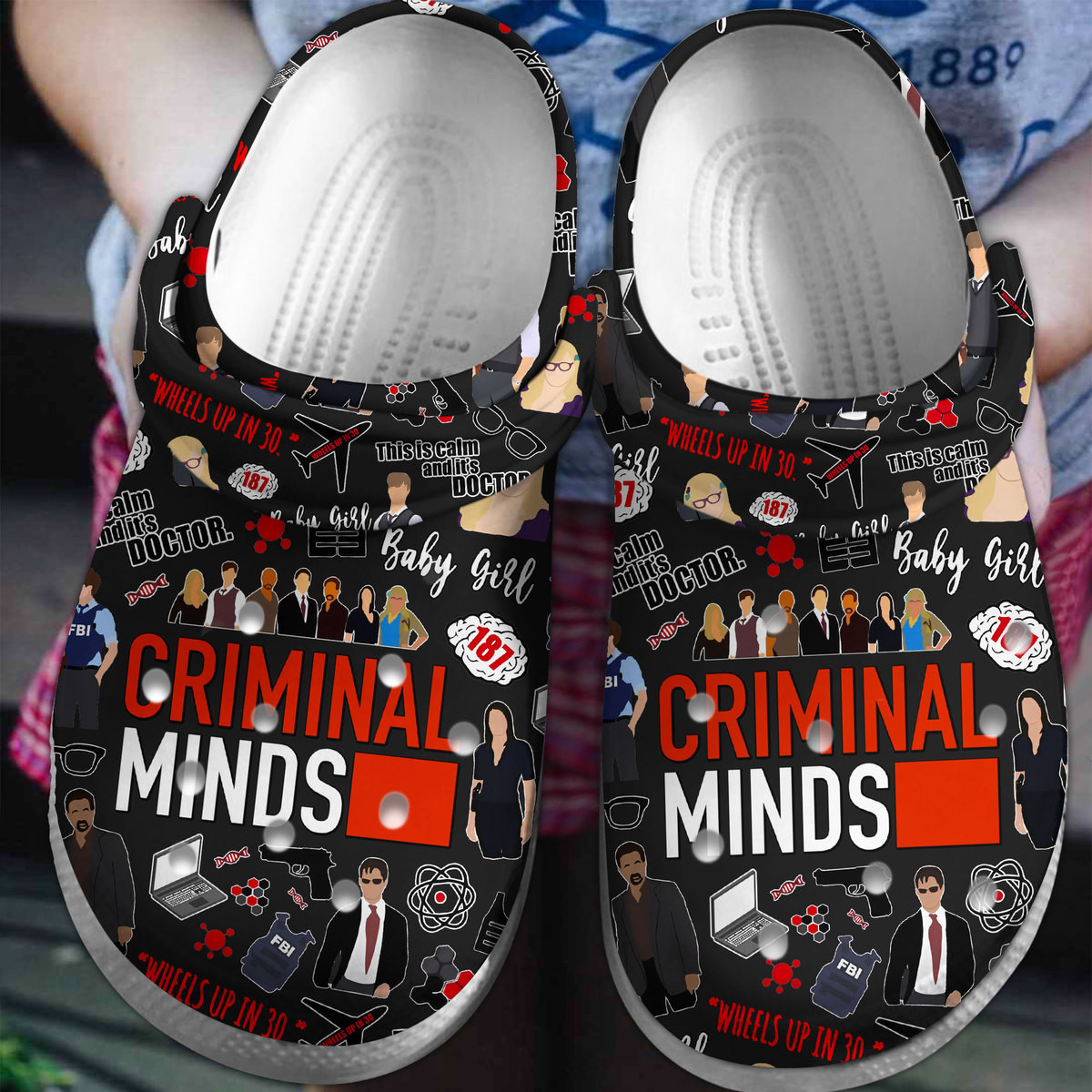 Criminal Minds TV Series Crocs Crocband Clogs Shoes Comfortable For Men Women and Kids