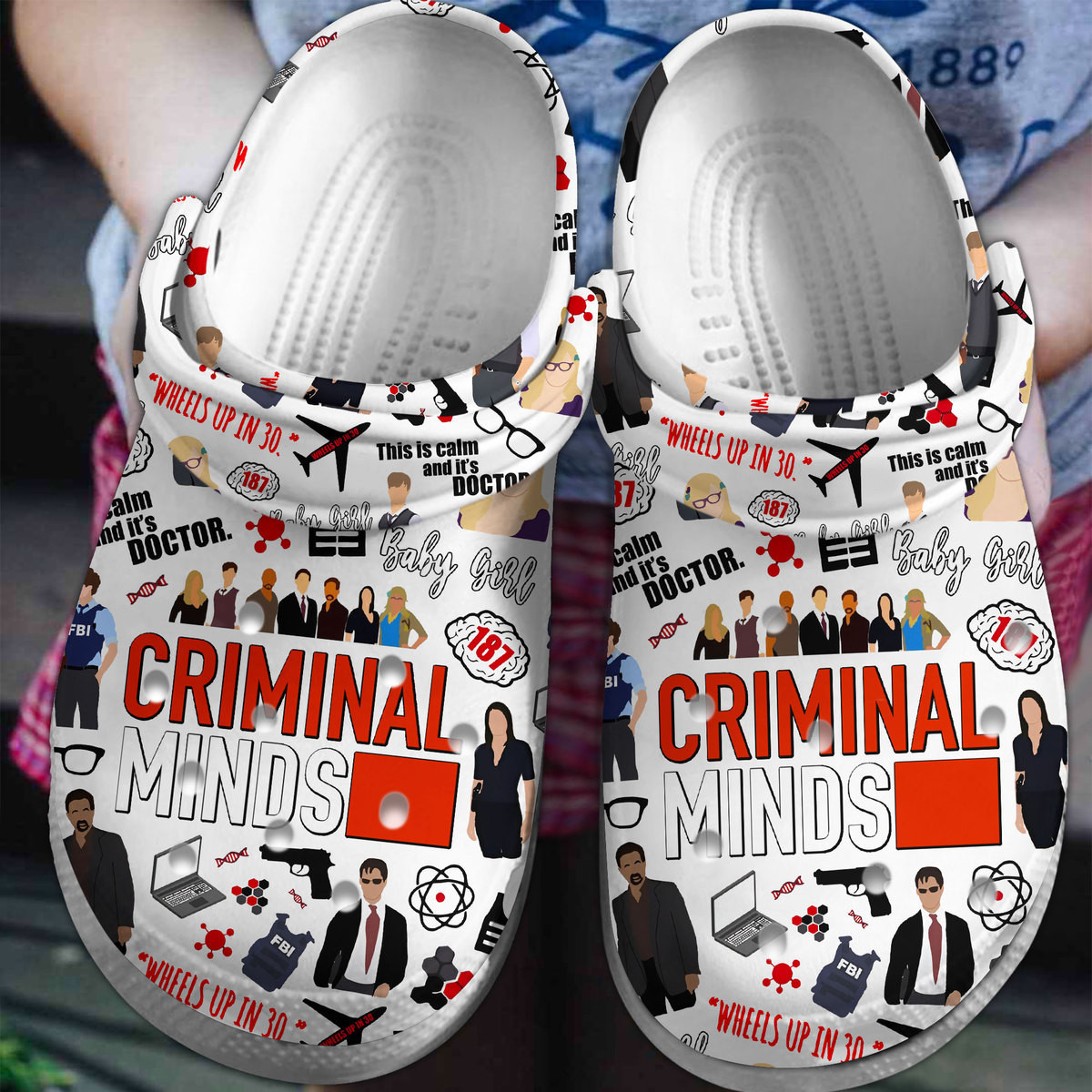 Criminal Minds TV Series Crocs Crocband Clogs Shoes Comfortable For Men Women and Kids