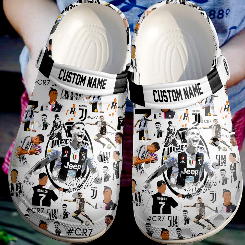 Cristiano Ronaldo CR7 Crocs Crocband Clogs Shoes Comfortable For Men Women and Kids