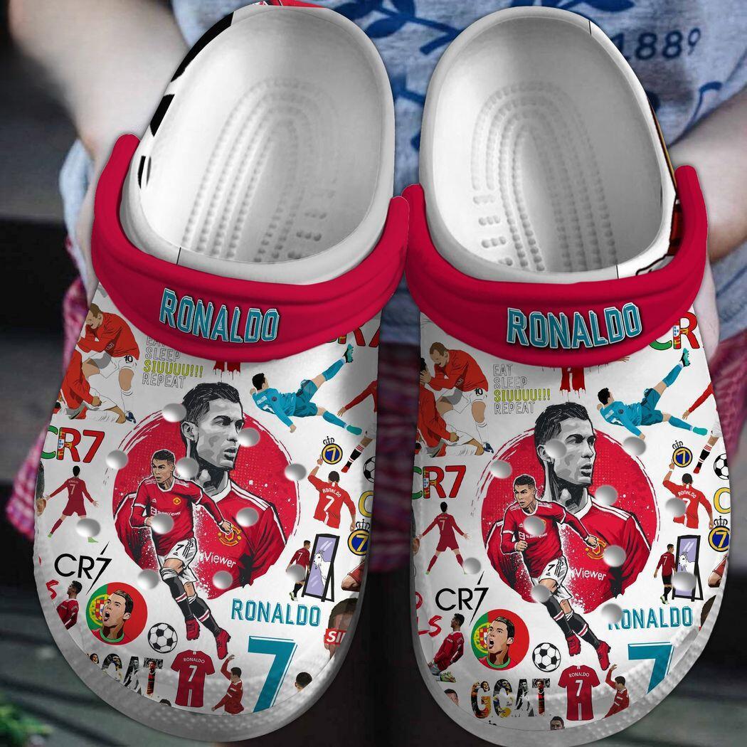 Cristiano Ronaldo CR7 Sport Crocs Crocband Clogs Shoes Comfortable For Men Women and Kids