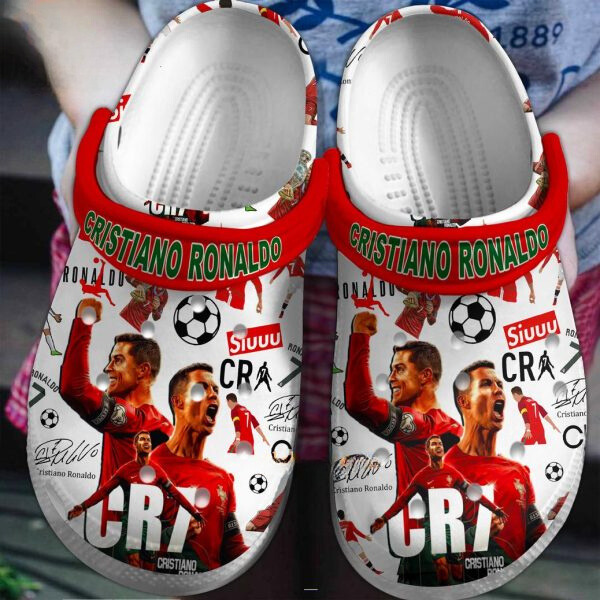 Cristiano Ronaldo CR7 Sport Crocs Crocband Clogs Shoes Comfortable For Men Women and Kids