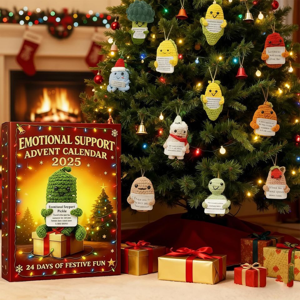 Crochet Dolls Emotional Support Advent Calendar 2025, 24 Day Crochet Dolls Figurines