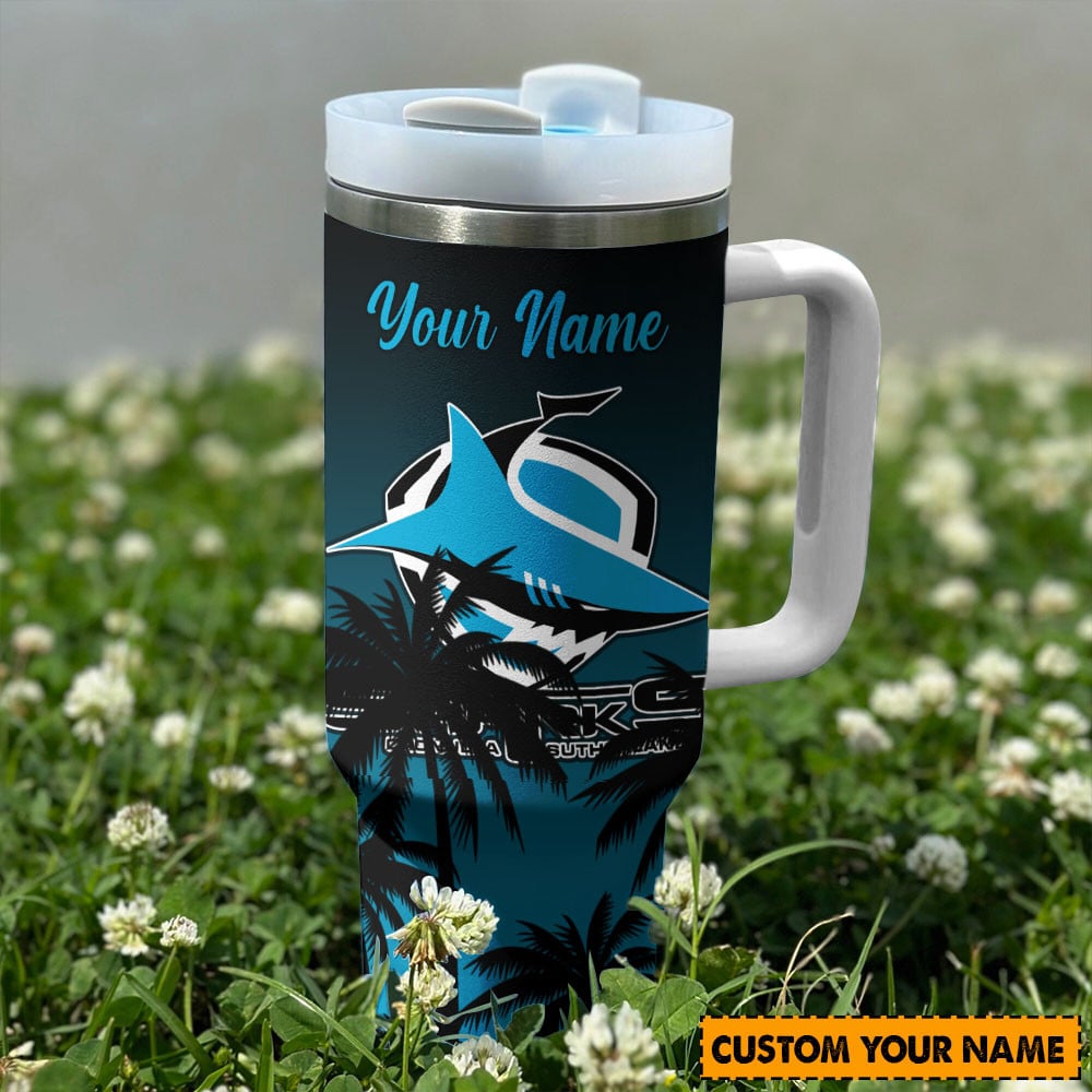 Cronulla-Sutherland Sharks NRL Custom Stanley Cup 40 oz 30 oz Tumbler With HandleTVC2301194 - Image 2