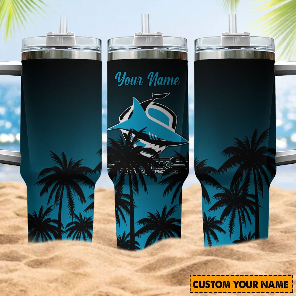 Cronulla-Sutherland Sharks NRL Custom Stanley Cup 40 oz 30 oz Tumbler With HandleTVC2301194 - Image 4