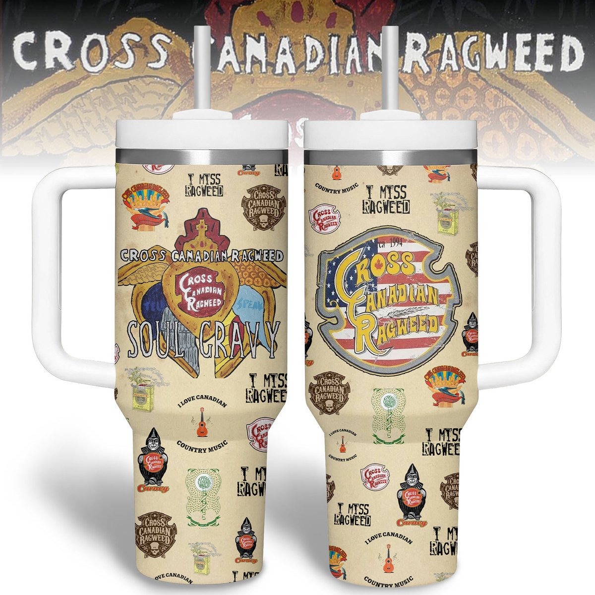Cross Canadian Ragweed Music Custom Stanley Cup 40 oz 30 oz Tumbler With HandleTVC2301513