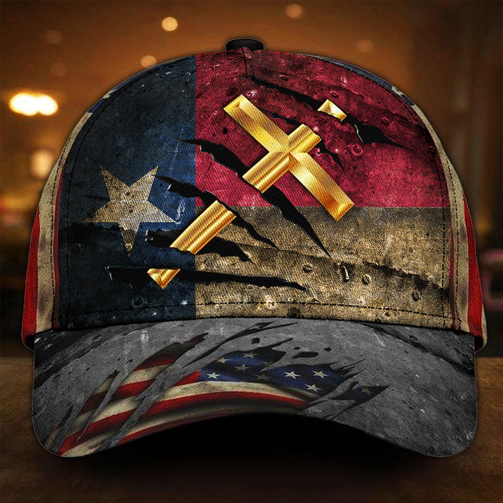 Cross Christian Texas Flag Hat Old Vintage Patriotic Trucker Hats Gifts For Mens Trucker Hats Custom Hats Gifts For Men & Women