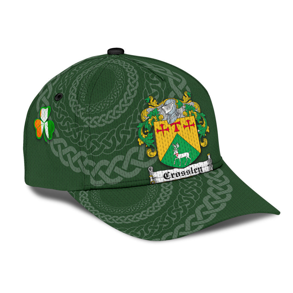 Crossley Coat Of Arms - Irish Family Crest St Patrick's Day Hat Classic Cap Trucker Hats Custom Hats Gifts For Men & Women