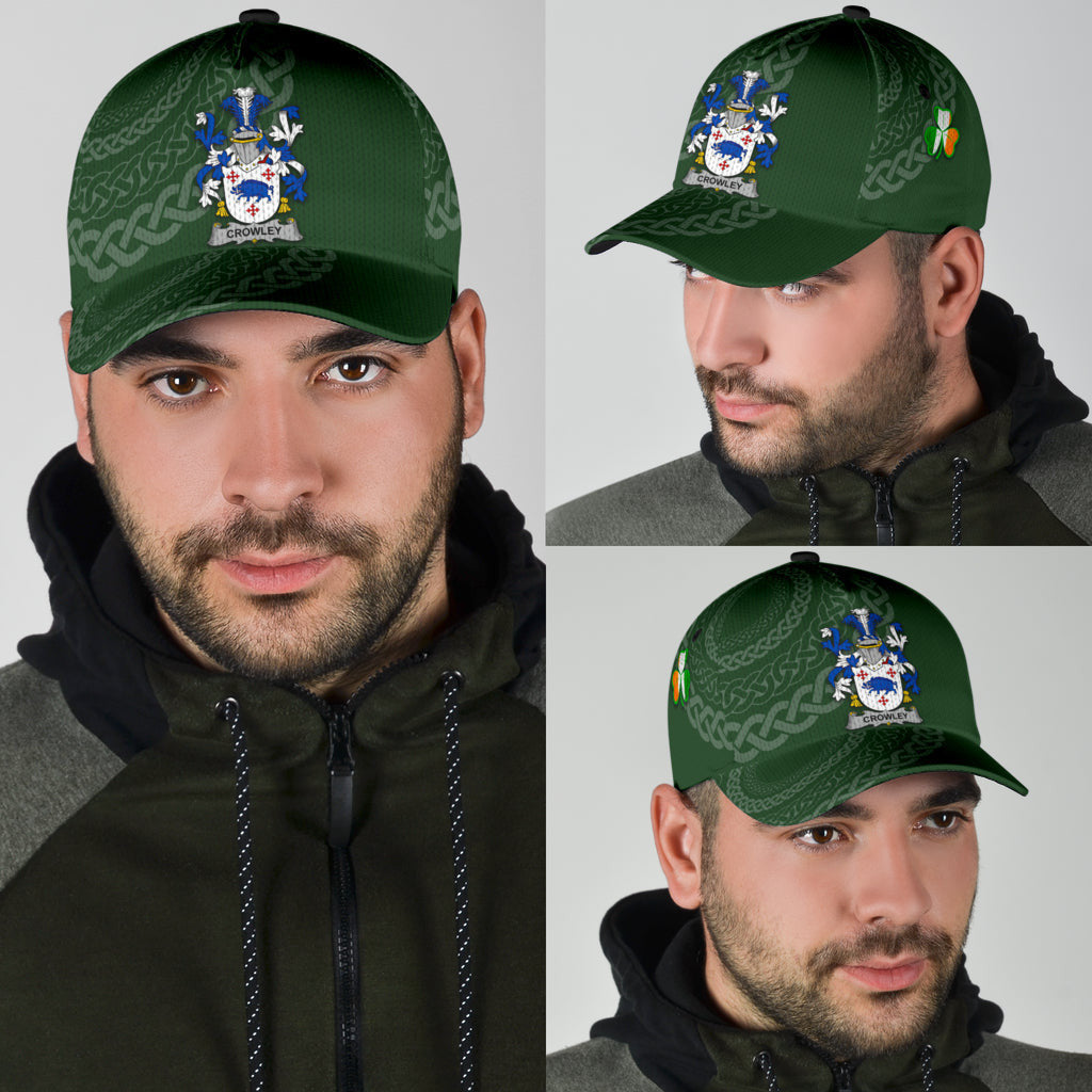Crowley Coat Of Arms - Irish Family Crest St Patrick's Day Hat Classic Cap Trucker Hats Custom Hats Gifts For Men & Women