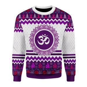 Crown Eye Chakra Ugly Christmas Sweater Adult 3D Funny Matching for family