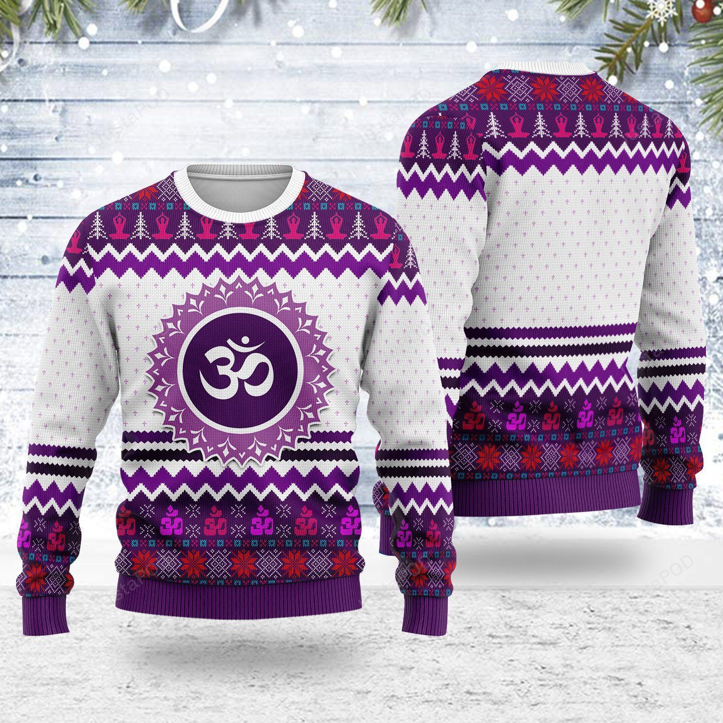 Crown Eye Chakra Ugly Christmas Sweater Adult 3D Funny Matching for family