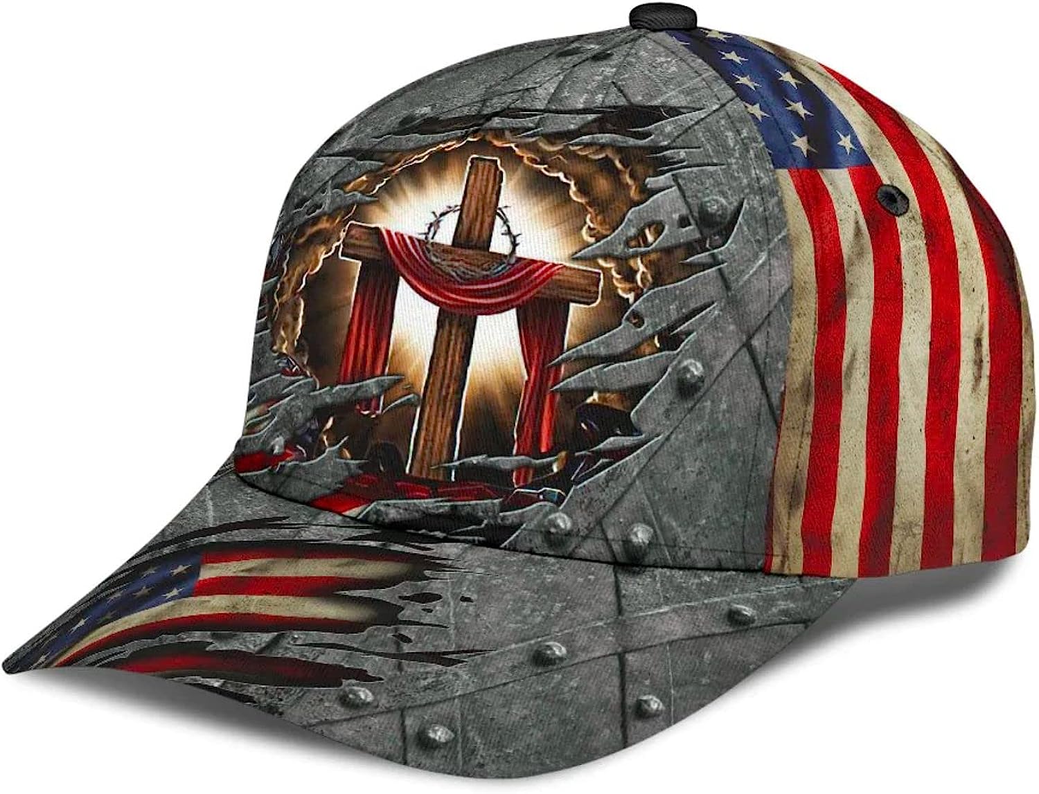 Crown Of Thorns Cross Scarf Baseball Cap - Christian Hats for Men and Women Trucker Hats Custom Hats Gifts For Men & Women