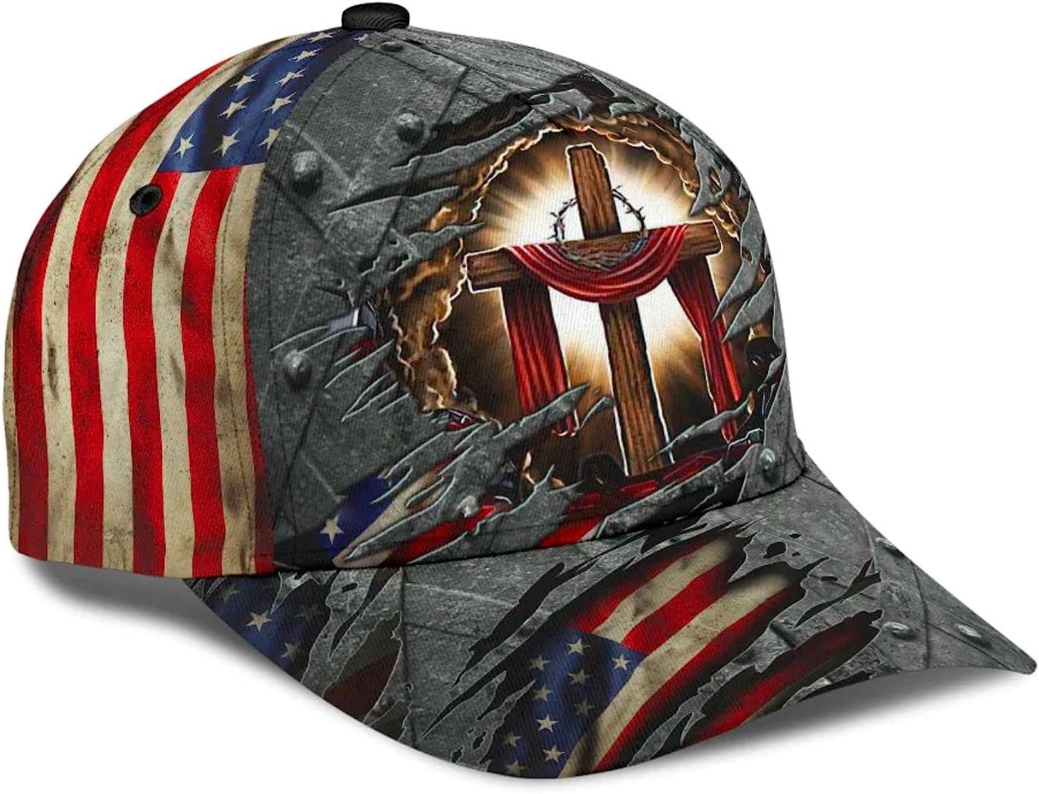 Crown Of Thorns Cross Scarf Baseball Cap - Christian Hats for Men and Women Trucker Hats Custom Hats Gifts For Men & Women