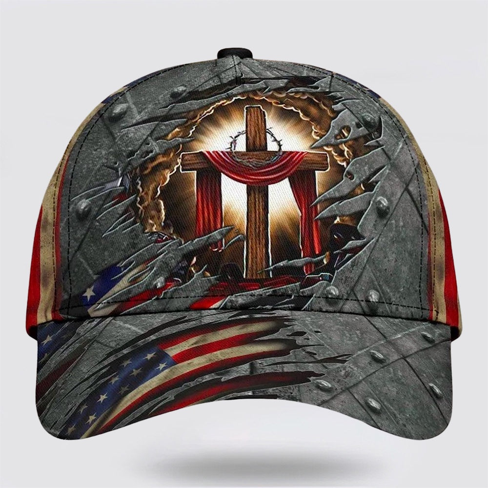 Crown Of Thorns Cross Scarf Baseball Cap - Christian Hats for Men and Women Trucker Hats Custom Hats Gifts For Men & Women