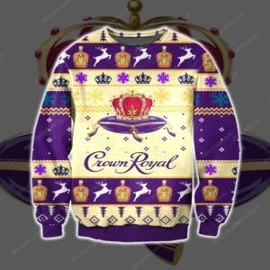 Crown Royal Knitting Ugly Christmas Sweater Adult 3D Funny Matching for family