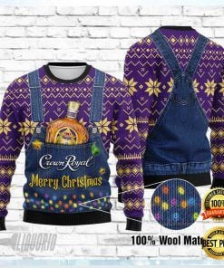 Crown Royal Merry Christmas Ugly Christmas Sweater Adult 3D Funny Matching for family
