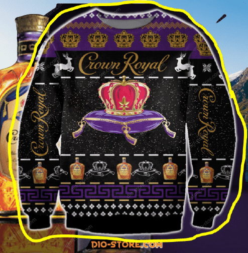Crown Royal Ugly Christmas Sweater Adult 3D Funny Matching for family