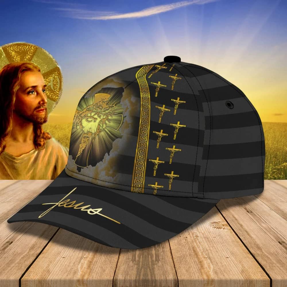 Crucifixion Of Jesus Baseball Cap - Christian Hats for Men and Women Trucker Hats Custom Hats Gifts For Men & Women