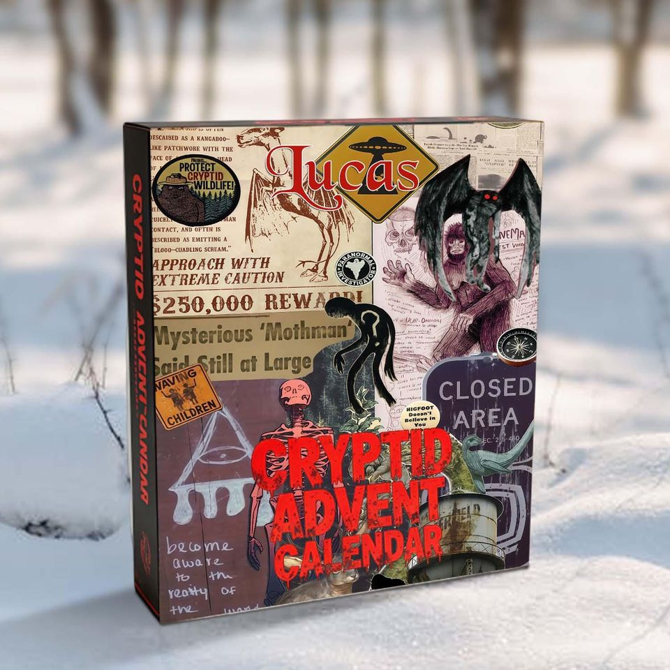 Cryptid Advent Calendar 2025, 24-Day Mystery Monster Countdown, Paranormal Christmas Gift for Horror Fans, Unique Mythical Creature Decor - Image 3