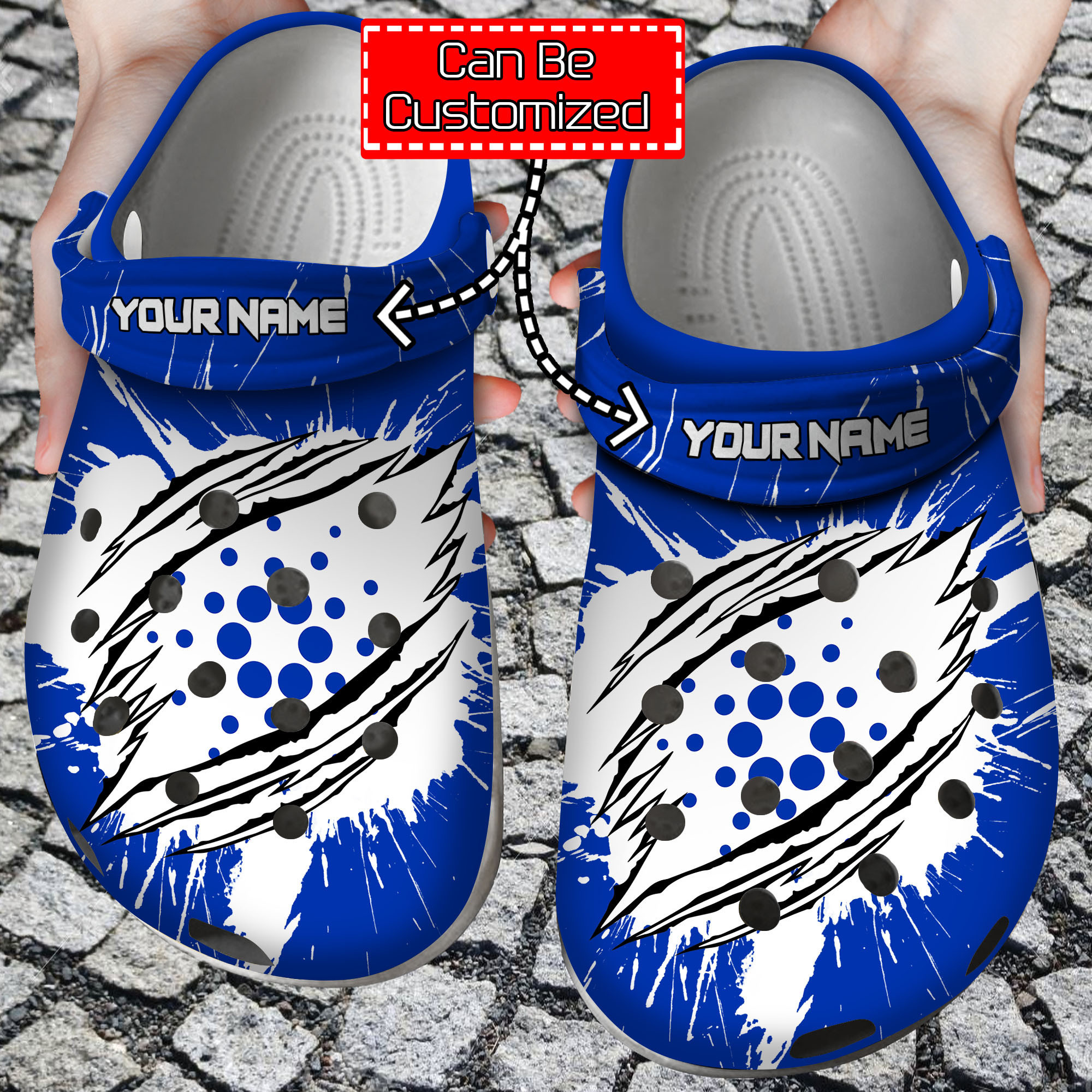 Crypto Personalized ADA Coin Ripped Through Clog Shoes
