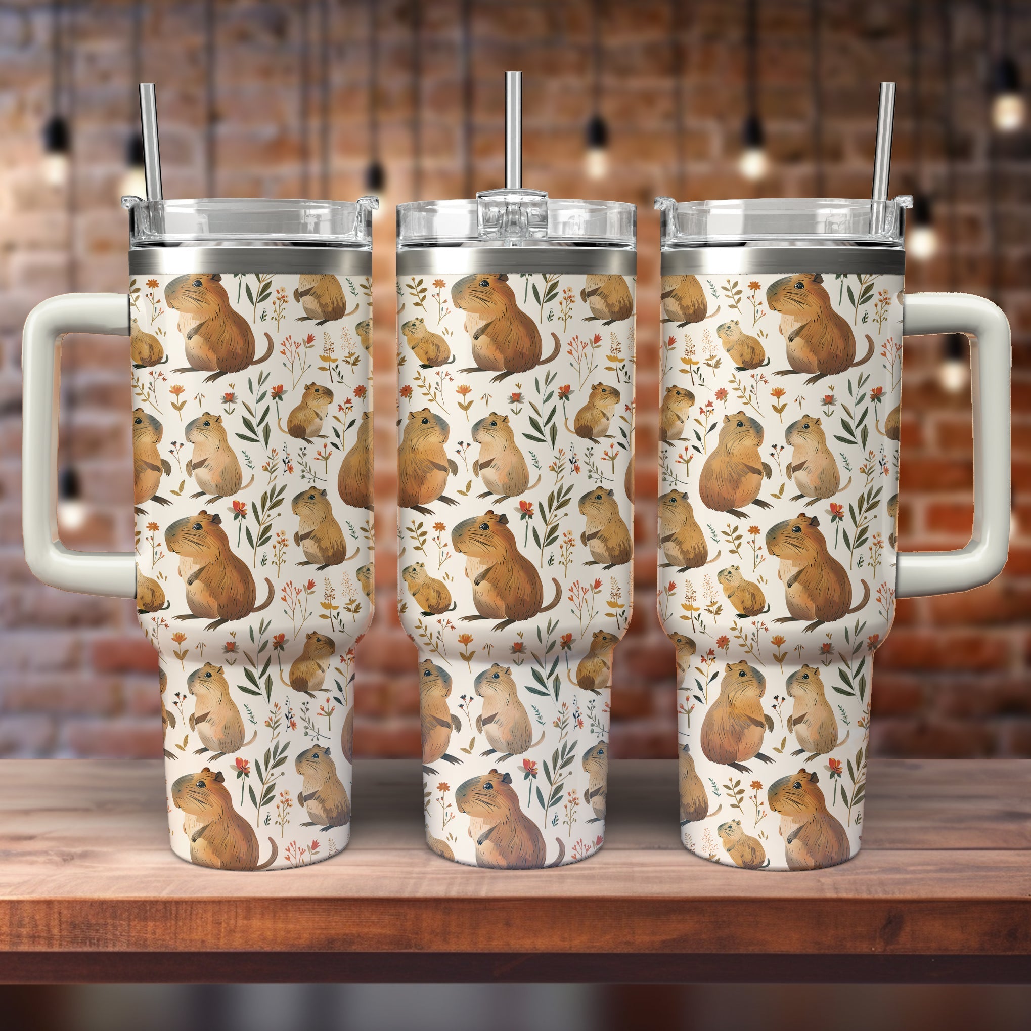 Cuddly Capybara Plushie Cartoon Custom Stanley Cup 40 oz 30 oz Tumbler With HandleTVC2301804