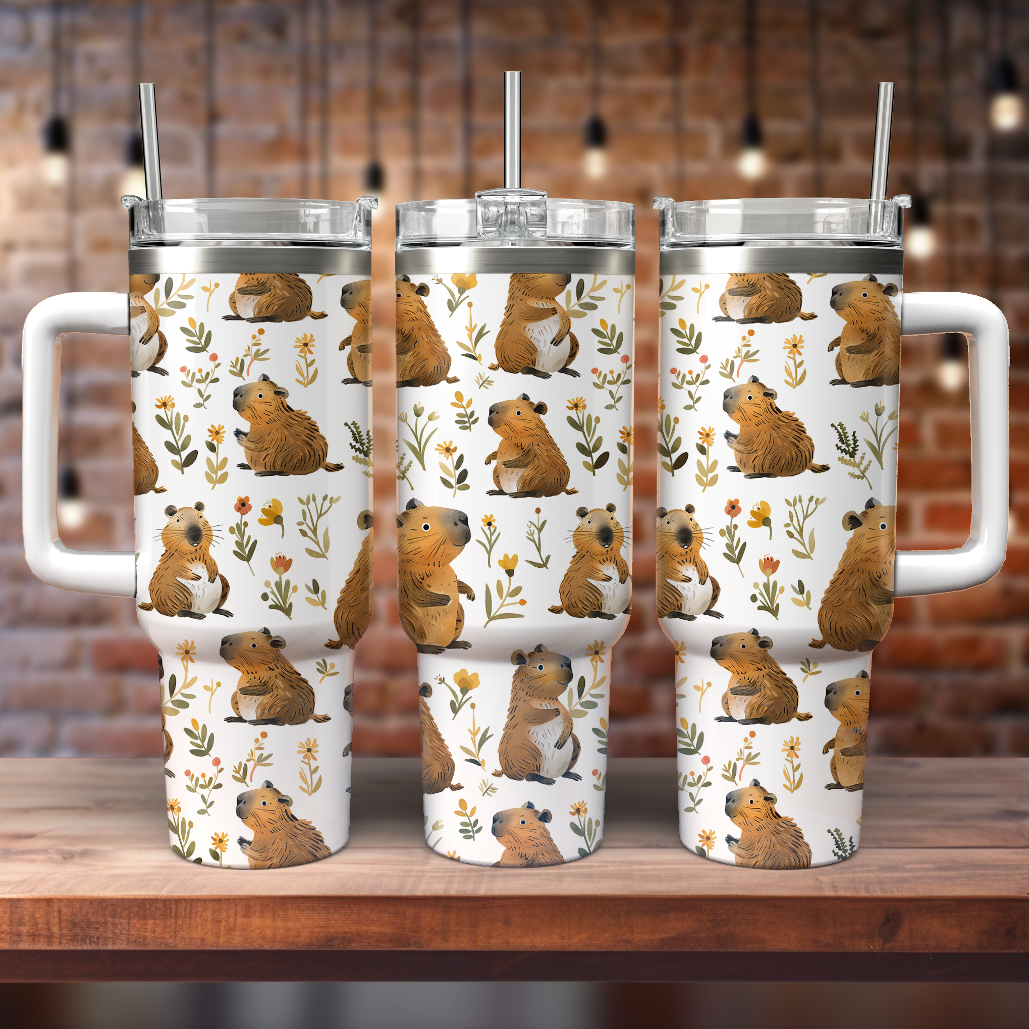 Cuddly Capybara Plushie Cartoon Custom Stanley Cup 40 oz 30 oz Tumbler With HandleTVC2301804