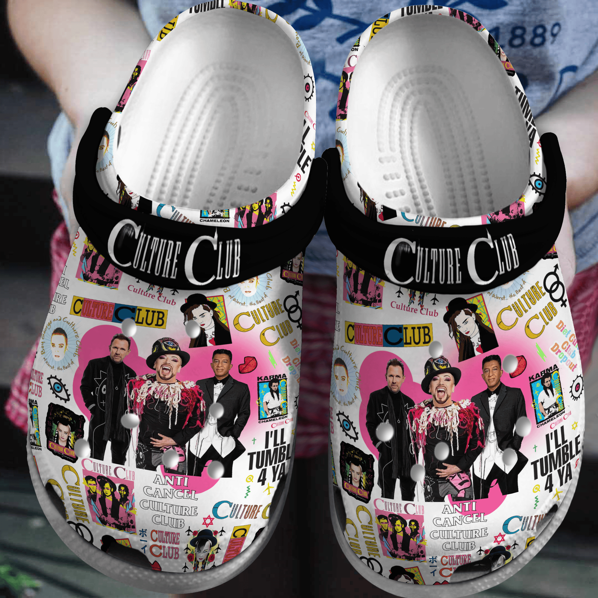 Culture Club Music Crocs Crocband Clogs Shoes Comfortable For Men Women and Kids