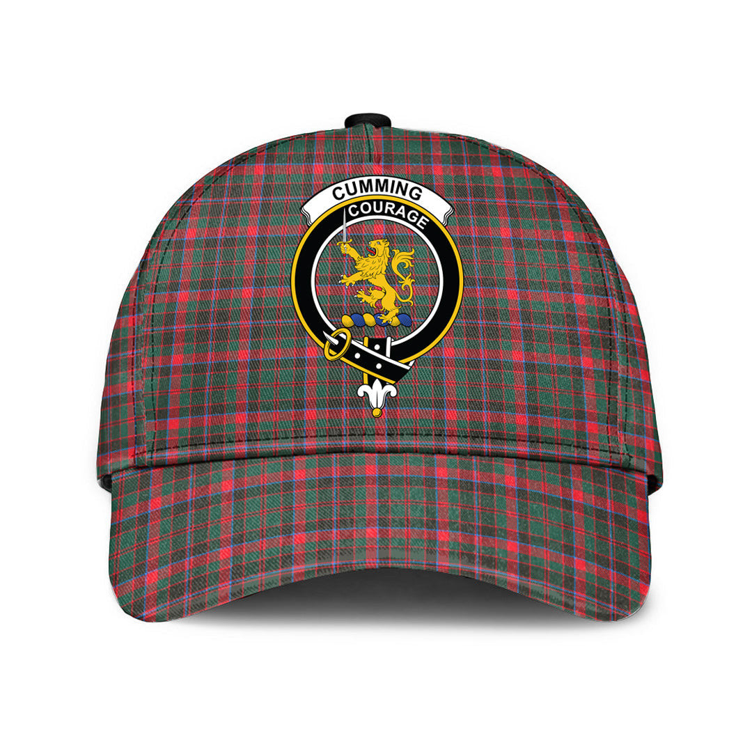 Cumming Hunting Modern Tartan Baseball Cap, Tartan Plaid Cap with Family Crest K23 Trucker Hats Custom Hats Gifts For Men & Women