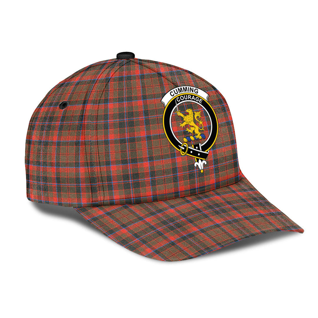 Cumming Hunting Weathered Tartan Baseball Cap, Tartan Plaid Cap with Family Crest K23 Trucker Hats Custom Hats Gifts For Men & Women