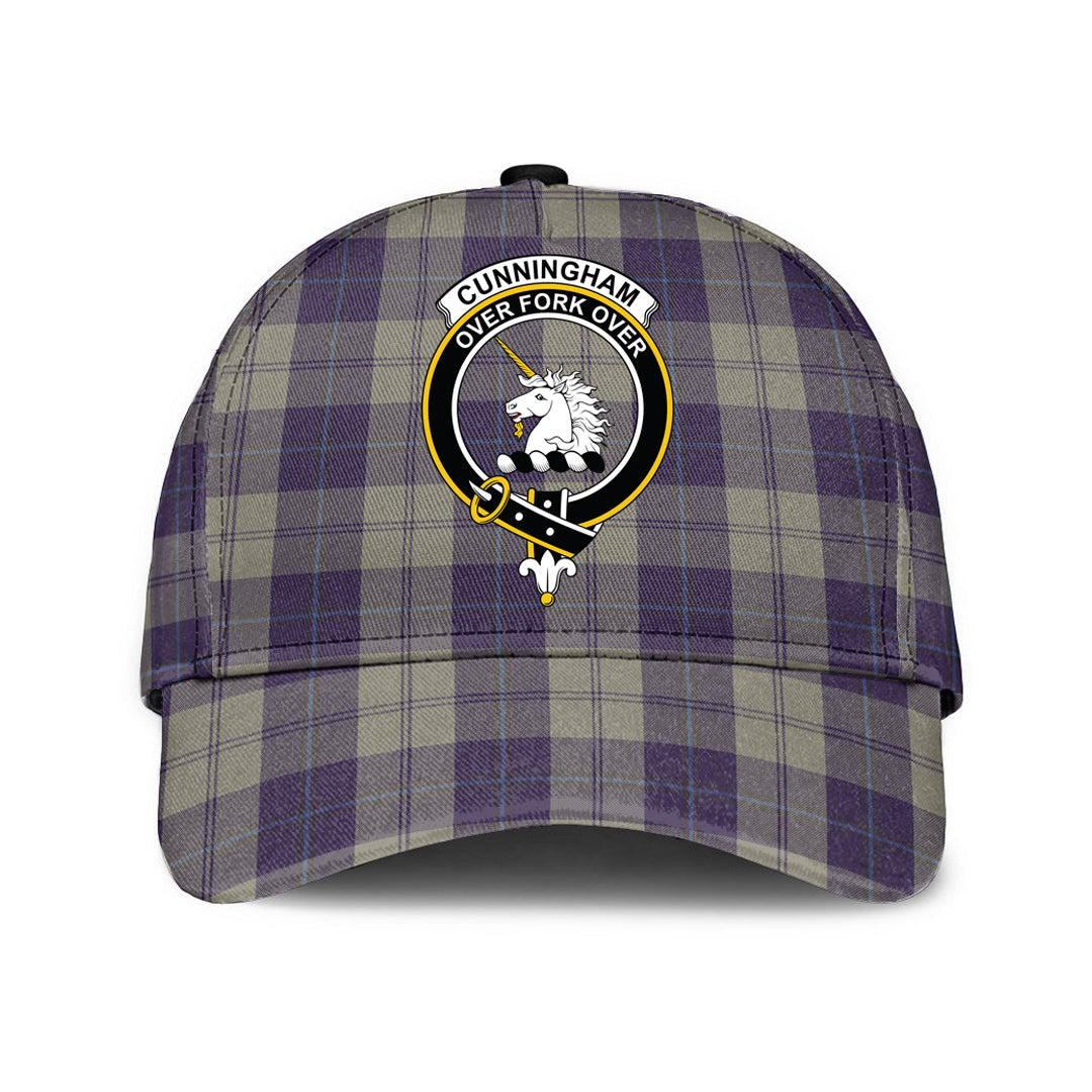 Cunningham Dress Blue Dancers Tartan Baseball Cap, Tartan Plaid Cap with Family Crest K23 Trucker Hats Custom Hats Gifts For Men & Women