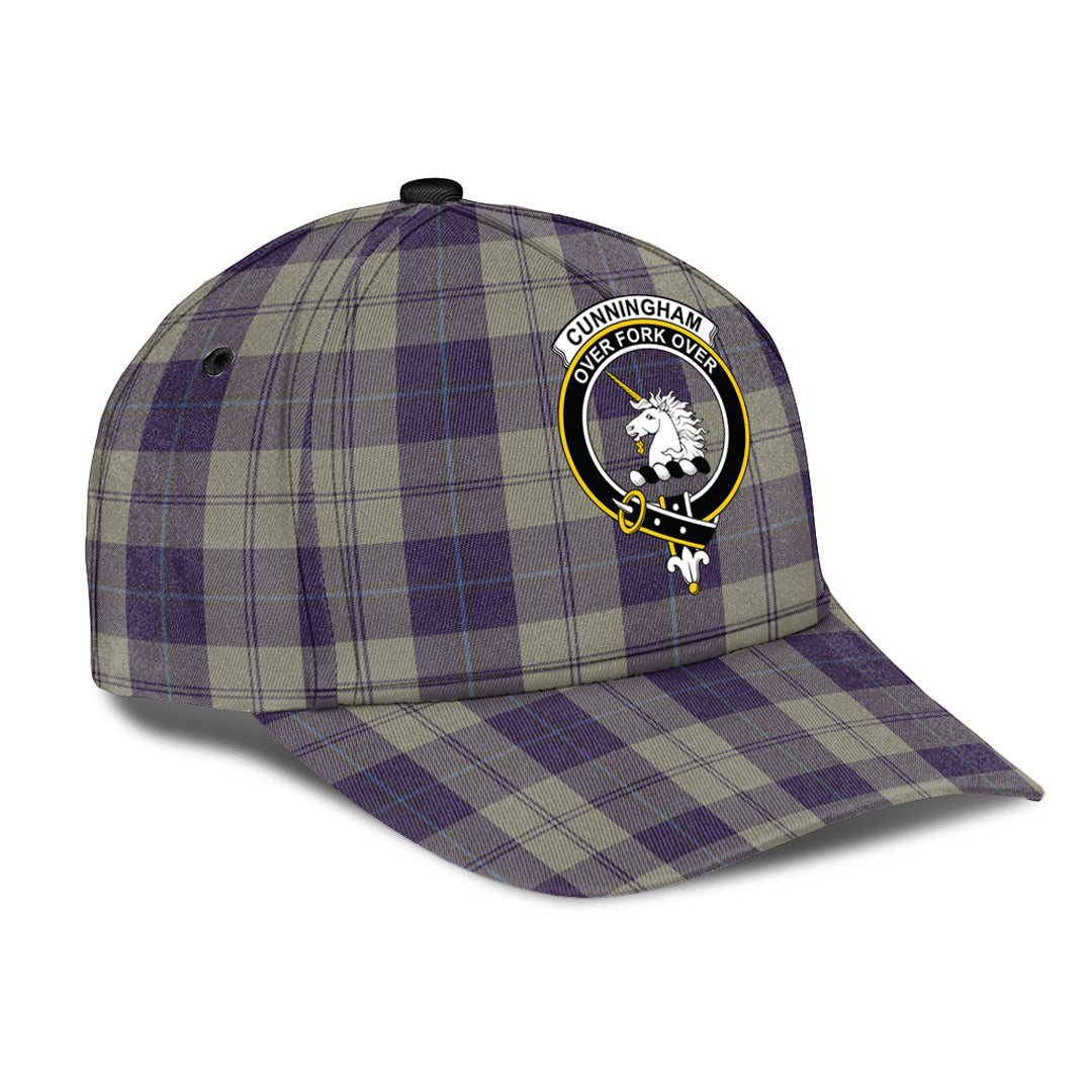 Cunningham Dress Blue Dancers Tartan Baseball Cap, Tartan Plaid Cap with Family Crest K23 Trucker Hats Custom Hats Gifts For Men & Women