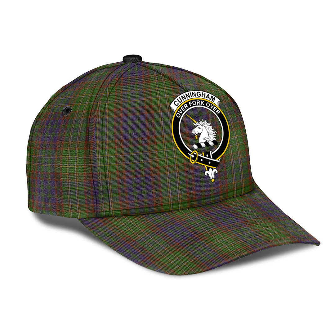 Cunningham Hunting Modern Tartan Baseball Cap, Tartan Plaid Cap with Family Crest K23 Trucker Hats Custom Hats Gifts For Men & Women