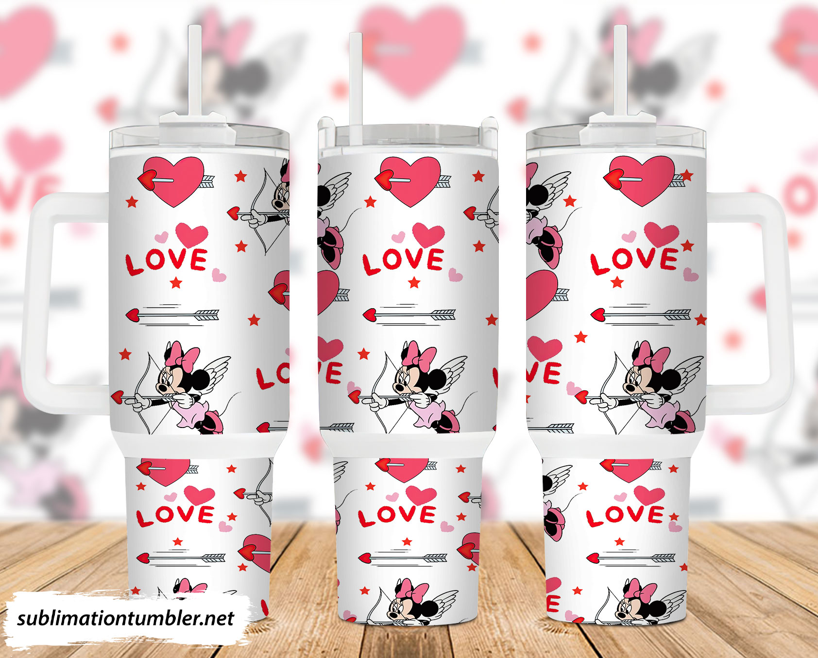 Cupid Minnie Mouse Disney Cartoon Custom Stanley Cup 40 oz 30 oz Tumbler With HandleTVC2301903