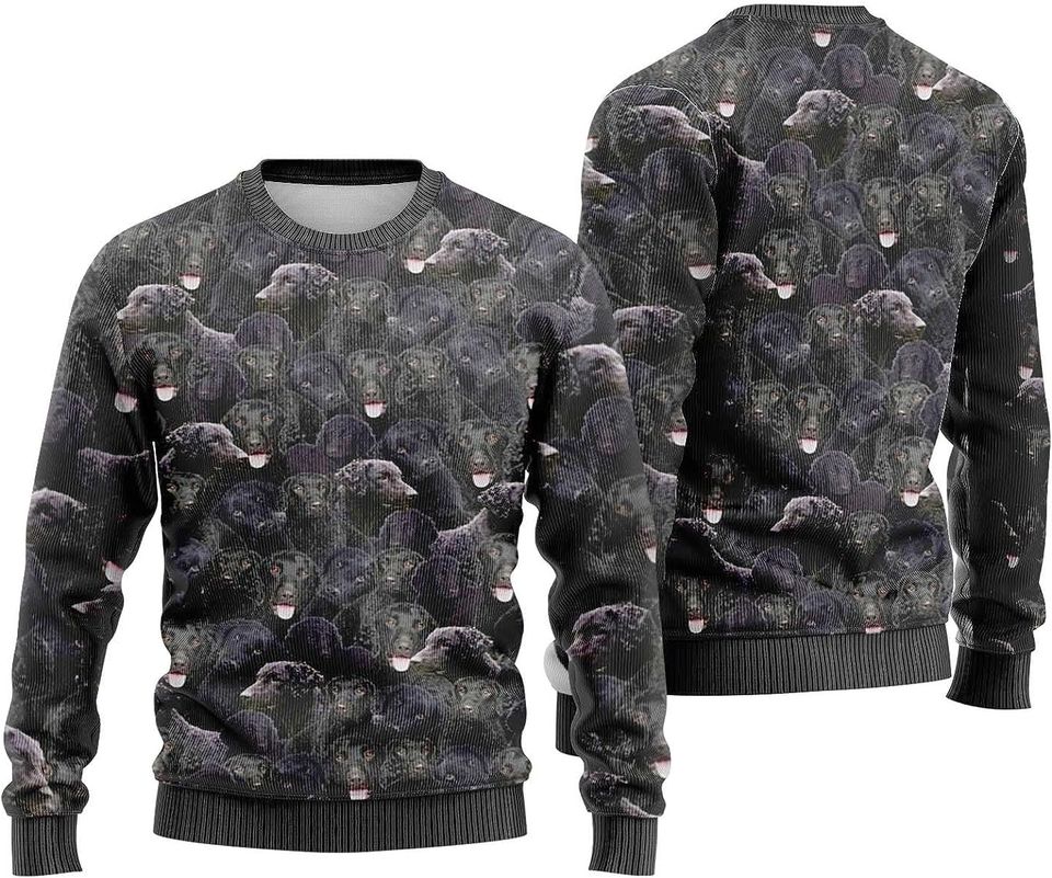 Curly Coated Retriever Sweater Christmas