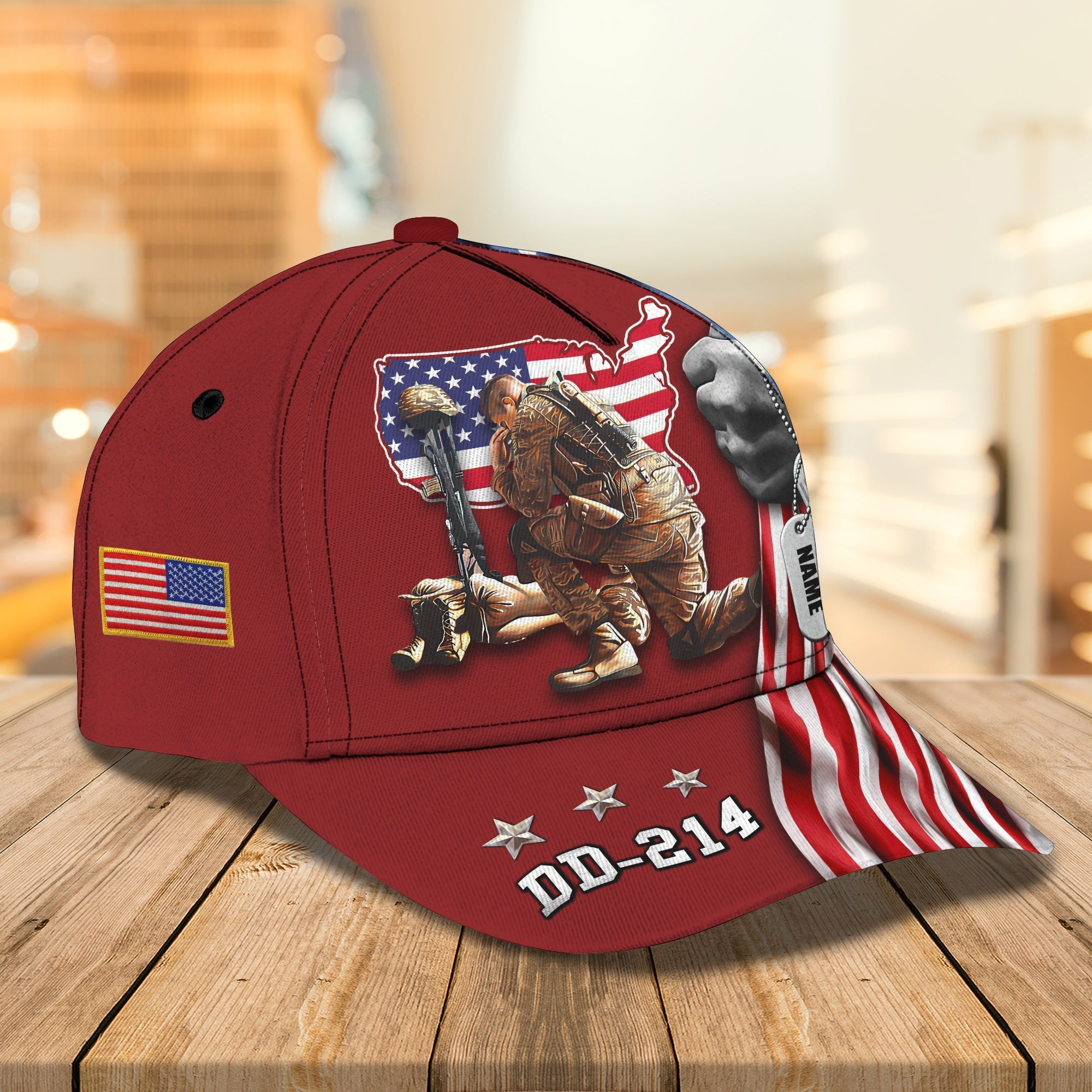Custom 3D Baseball Cap Hat For Veteran, Dd 214 Cap Hat, Us American Veteran Classic Cap Hat Trucker Hats Custom Hats Gifts For Men & Women