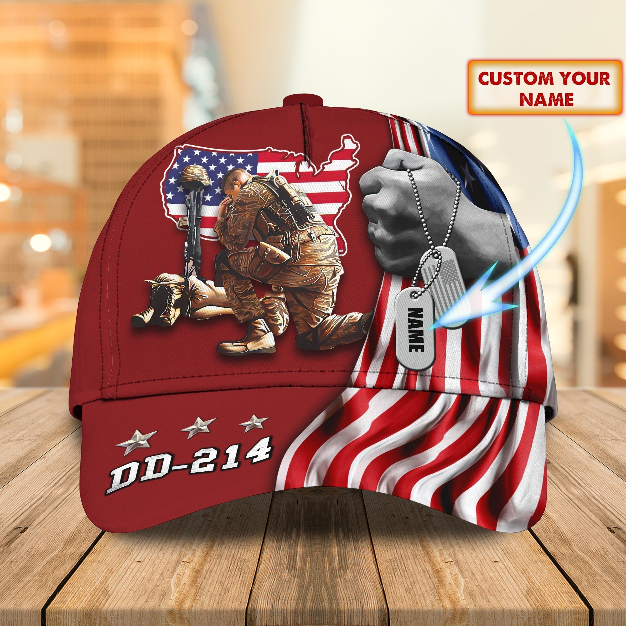 Custom 3D Baseball Cap Hat For Veteran, Dd 214 Cap Hat, Us American Veteran Classic Cap Hat Trucker Hats Custom Hats Gifts For Men & Women