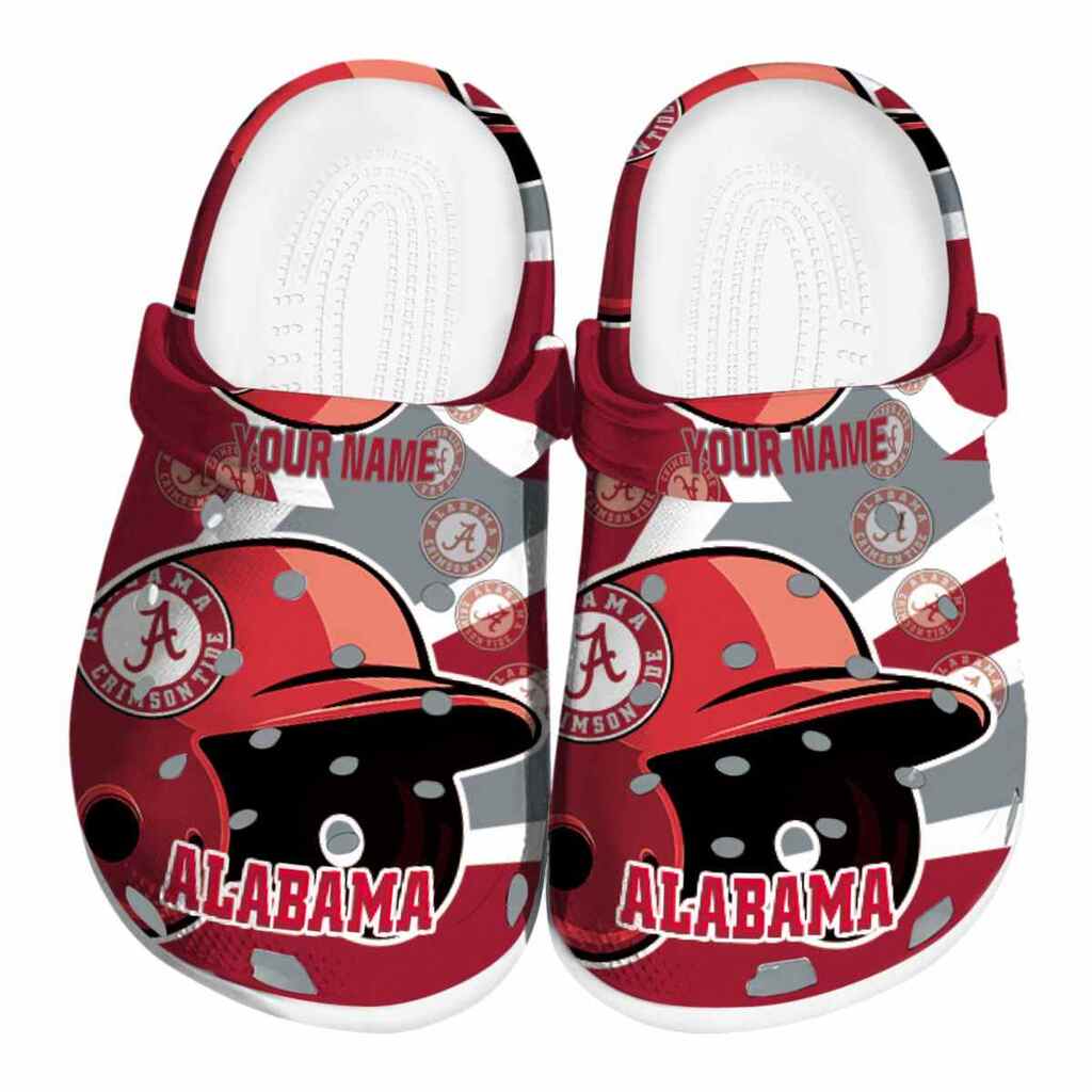 Custom Alabama Crimson Tide Baseball Helmet ClogTVC1801974