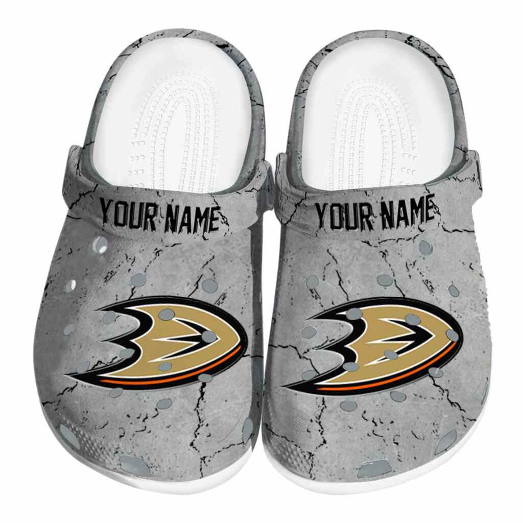 Custom Anaheim Ducks Cracked Texture ClogTVC1801873