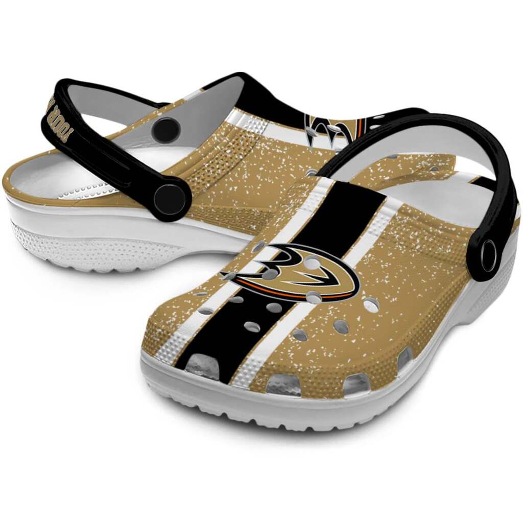 Custom Anaheim Ducks Vertical Stripes ClogTVC1801874 - Image 3