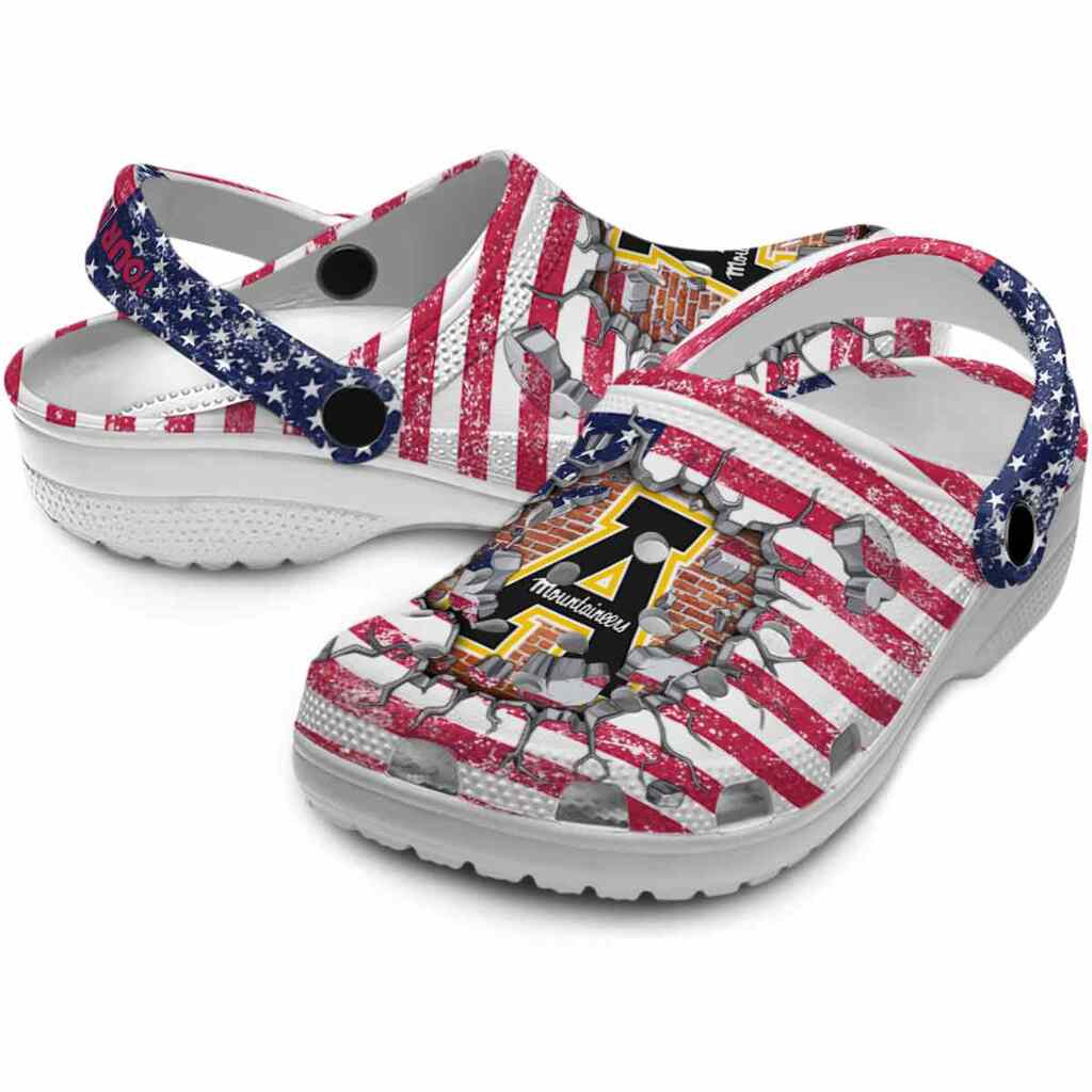 Custom Appalachian State Mountaineers Freedom Splinter ClogTVC1801808 - Image 3