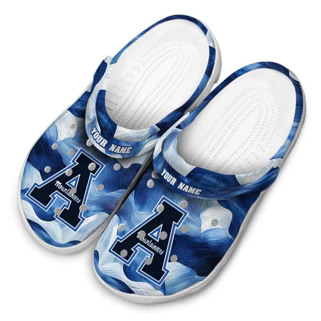 Custom Appalachian State Mountaineers Ocean Waves ClogTVC1801755 - Image 4