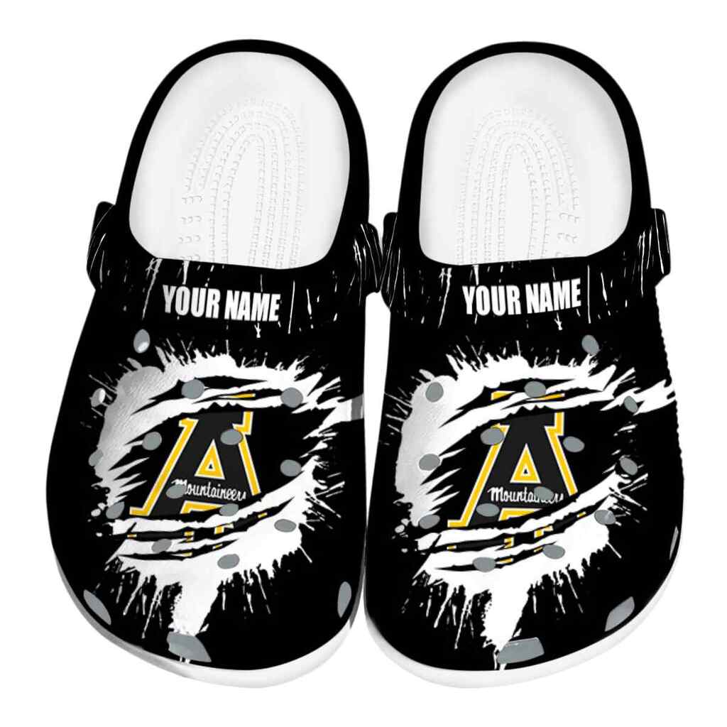 Custom Appalachian State Mountaineers Splash Motif Background ClogTVC1801740