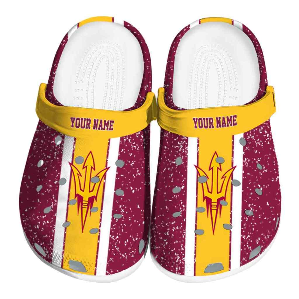 Custom Arizona State Sun Devils Vertical Stripes ClogTVC1801978
