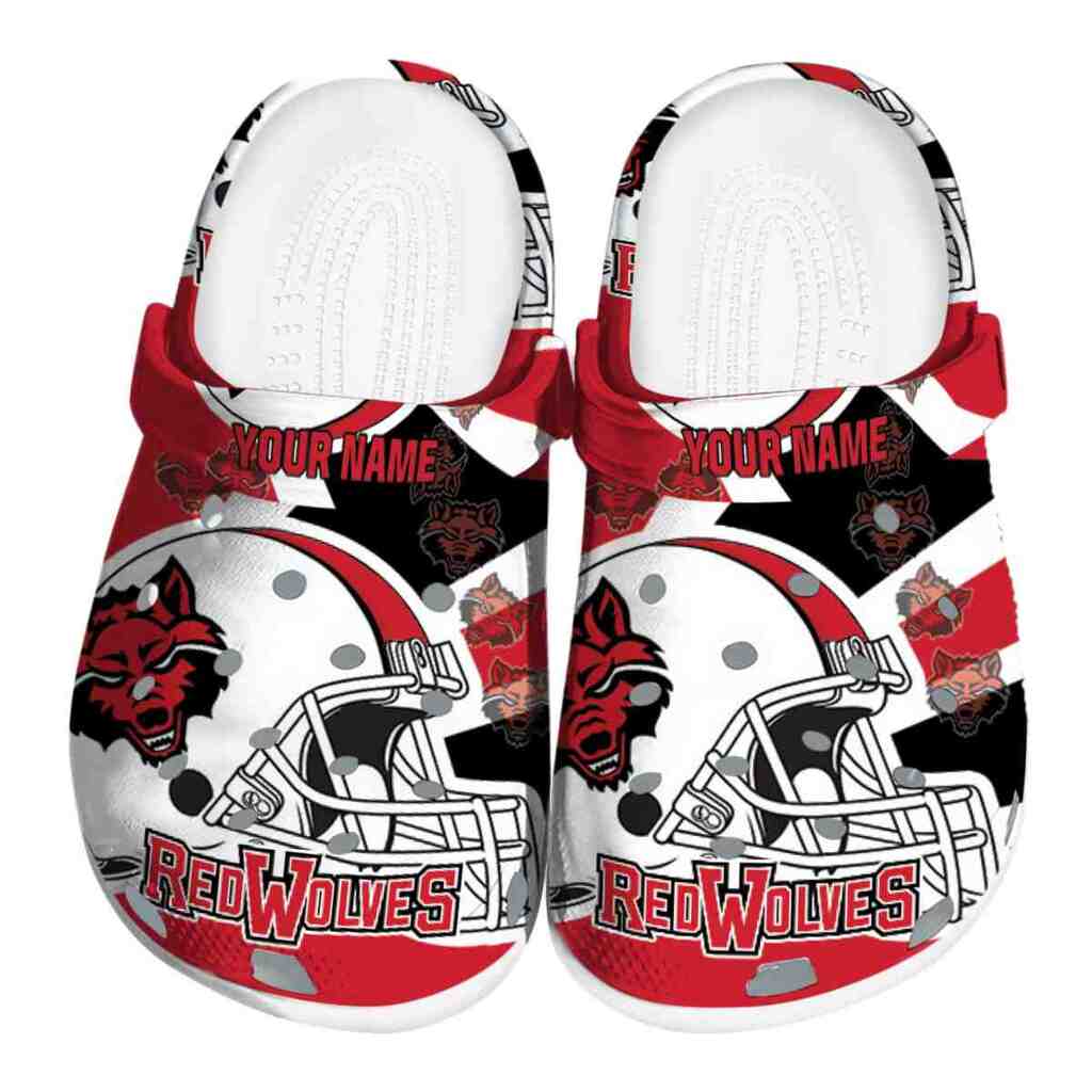 Custom Arkansas State Red Wolves Football Helmet ClogTVC1801799