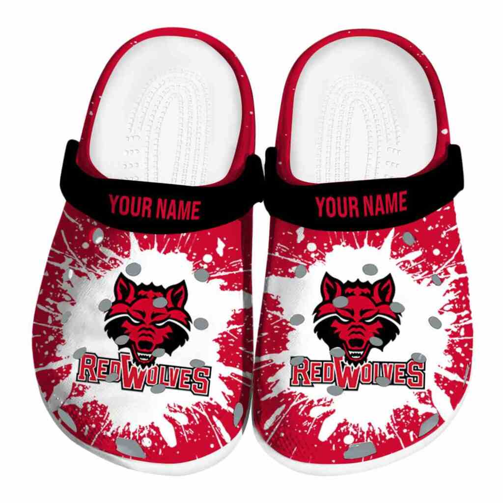 Custom Arkansas State Red Wolves Splash Art ClogTVC1801748